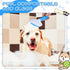 Dog Bath Brush with Soft Silicone Bristles, Rubber Scrubber for Grooming Short and Long Hair Pets (Blue)