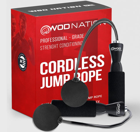 WOD Nation Ropeless Jump Rope for Men & Women, Cordless Jump Ropes for Fitness