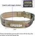 EXCELLENT ELITE SPANKER 1.5" Width Military Dog Collar, Adjustable Metal D Ring & Buckle for Medium Large Dogs