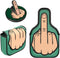 Green Middle Finger Golf Putter Head Covers & Ball Marker - Premium Protector with Magnetic Closure | Funny Golf Gifts