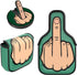 Green Middle Finger Golf Putter Head Covers & Ball Marker - Premium Protector with Magnetic Closure | Funny Golf Gifts