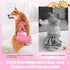 Idepet 3 Pack Female Dog Diapers with Suspender Detachable, Washable Reusable Girl Doggie Diapers for Small Medium