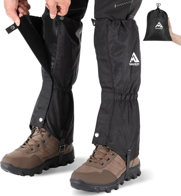 Gaiters for Hiking – Waterproof and Breathable Leg Gaiters for Women & Men Boots, Adjustable Lightweight for Hunting &