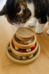 3 8 8 4 Inches Interactive Cat Toy Tower with Balls & Bell Tier Track Ball Toy for Indoor Cats & Kittens Wooden Cat