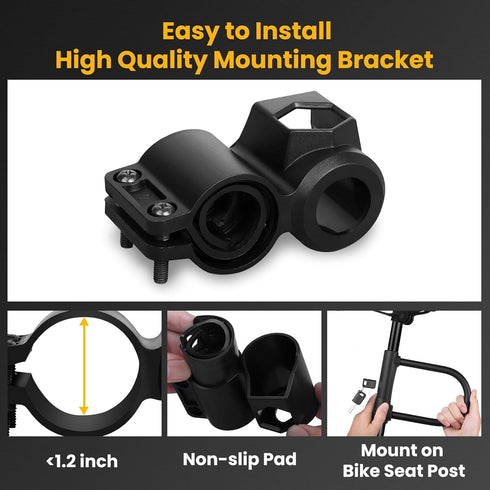 NDakter Heavy Duty Motorcycle U Lock with 4FT Chain, 15mm Shackle, Anti Theft Electric Bicycle Lock, 3 Keys