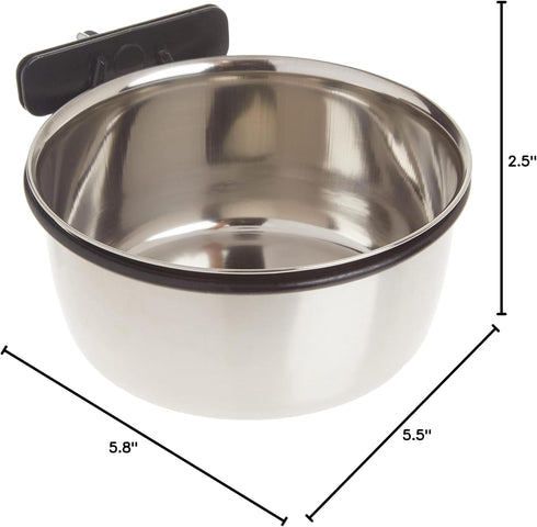 ProSelect Stainless Steel Coop Cups, 16-Ounce, Versatile for Pet and Animal Cages, Silver