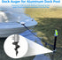 JYINCPED 2" 1.725" 1.790" Dock Auger for OD Pipe w/ ID or ID, Dock Sand Auger for PVC Tubing Sandbar Anchor or Aluminum