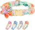 Beirui Cute Girl Dog Collars, Floral Dog Collar with Spring Flower Patterns for Small Medium Large Dogs, Colorful.