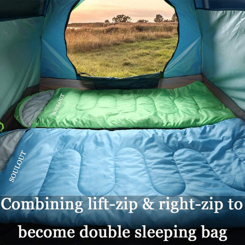 Sleeping Bag 3-4 Seasons | Lightweight, Portable, Waterproof for Adults & Kids, Indoor & Outdoor