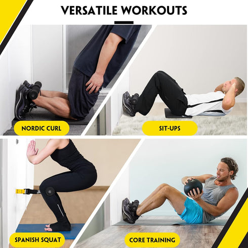 Nordic Hamstring Curl Strap - Holds 420 Pounds, Great for Hamstring Curls, Sit-ups, Spanish Squats, Home Fitness