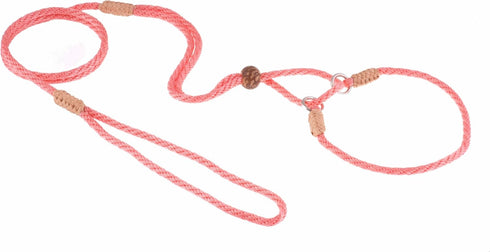 Alvalley Martingale Dog Leash with Collar, Soft Nylon for Small/Medium Dogs, Tagua Bead Stopper