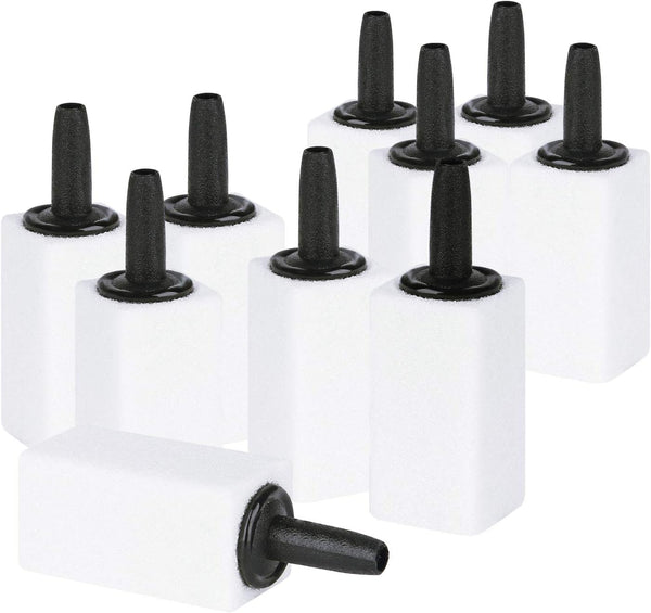 Pawfly 1.2 Inch Air Stone White Cuboid Bubble Stone Diffuser for Aquarium Fish Tank and Pump, 10 Pack