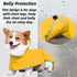 Dog Raincoat with Hood for Medium Dog - Luccalily Waterproof Jacket with Reflective Strip, Adjustable Belly Strap