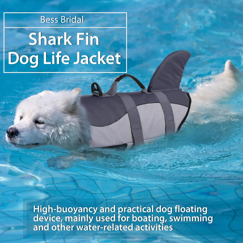 Dog Life Jacket, Large Size, Reflective Lifesaver Vest for Swimming & Boating, High Buoyancy with Rescue Handle