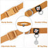 azuza Nylon Fall Dog Collar and Leash Set, Strong & Durable Basic Style Leash for Small Dogs, Latte Brown, S