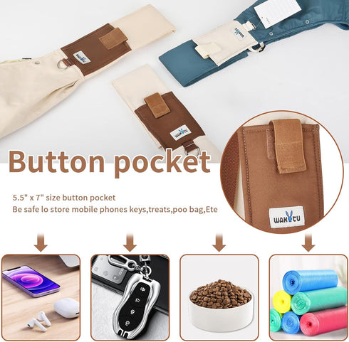Dog Sling Carrier for Small Dogs, Adjustable Strap Reversible Front Dog Carrier, Hands-Free Pet Papoose Bag for Travel