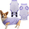 Dog Surgery Recovery Suit, Spay Neuter Onesie for Male Female Dogs, Cone Alternative, Purple, Medium