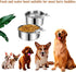 2 PCS Anti-Spill Stainless Steel Pet Bowls, Metal Feeder Food and Water Bowl, Hanging Pet Cage Crate Bowl for Medium