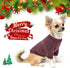 Idepet Pet Dog Classic Knitwear Sweater, Soft Thickening Warm Dog Coat for Small Dogs (XS, Brown)