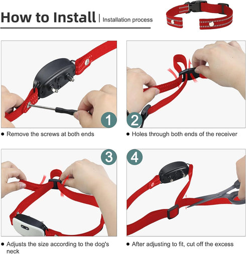 Collar Replacement Strap, Reflective Replacement Nylon Collar Strap Dog GPS Training Bark Receiver Collars, Durable