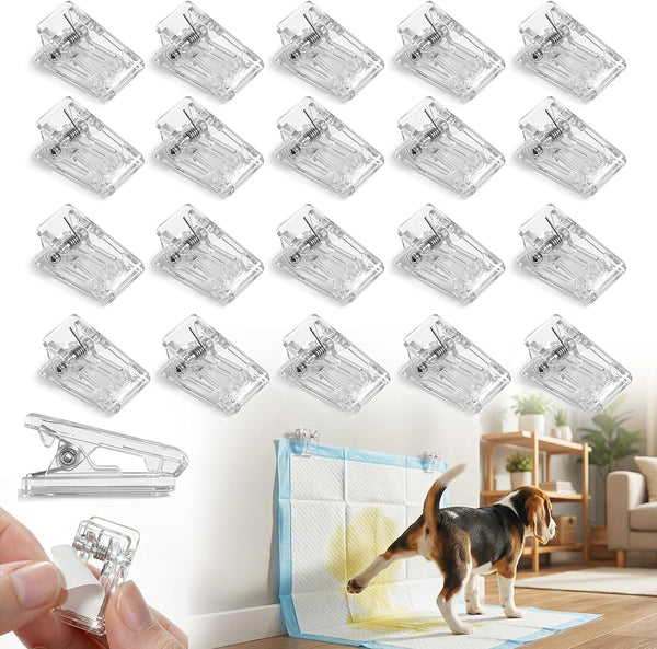 Ysoritha Puppy Potty Pad Wall Holder Clips, 20 Pcs Dog Pee Pad Wall