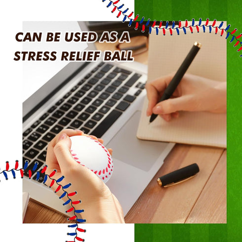 48 Pack 2. 75 Inch Silipull Baseball Stress Ball Mini Squeeze Foam Baseball Practice Training Soft, Relaxable Ball