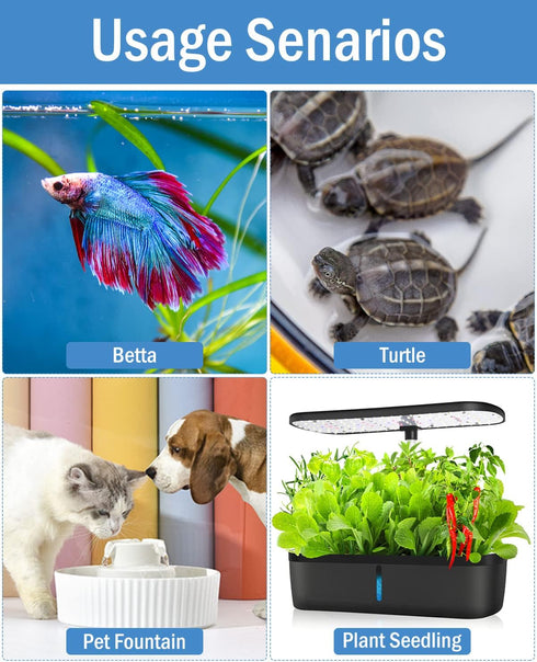 AquaMiracle Adjustable 10W Betta Heater, Submersible Fish Tank Heater for Up to 1 Gallon Tanks with Digital Display.