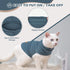 EXPAWLORER Soft Cat Sweater, Warm Kitten Clothes, Fall and Winter Pet Coat Pullover Design, Blue Medium