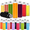 Vesici 12 Set 18 oz Clear Glass Water Bottles, Reusable Juicing Bottles with Protection Sleeve and Leak Proof Lids