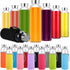 Vesici 12 Set 18 oz Clear Glass Water Bottles, Reusable Juicing Bottles with Protection Sleeve and Leak Proof Lids