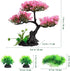 Didiseaon Aquarium Artificial Plants Decor, Pink Cherry Blossom Tree Grass Set for Fish Tank Accessories and Decorations