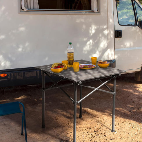 MIIEELO 20x20 in Portable Folding Camping Table Ultralight Collapsible Table Outdoor Camp Table