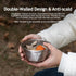 (Silver-Ti1177T) Boundless Voyage Titanium Double Walled Salad and Rice Bowls Soup Oatmeal Yogurt Serving Bowl
