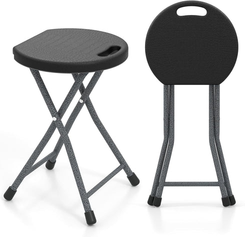 Goplus Folding Stool, 18 inch Foldable Camping Stool for Adults with 440
