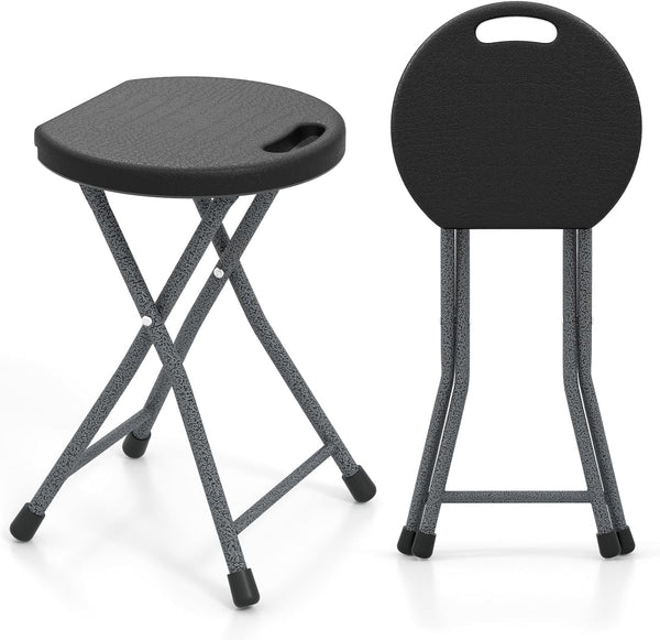 Goplus Folding Stool, 18 inch Foldable Camping Stool for Adults with 440