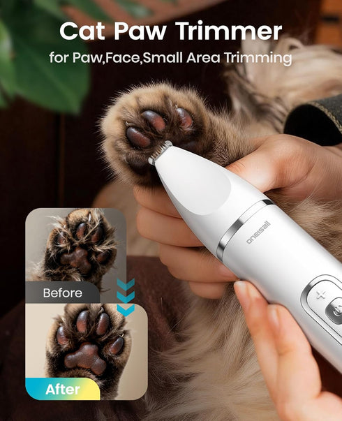 3 1 Trimmer Trimmer, 3 IPX7 oneisall Quiet Cat Clippers for Matted Hair, in Cat Grooming Kit with LCD Display, Cat Hair