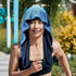 Yiju Quick-Dry Hooded Towel for Gym & Outdoor Activities - Blue