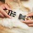 Buckle-Down Plastic Clip Collar - Checker White/TN Orange, 1" Wide, Fits 9-15" Neck - Small