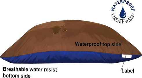 Dogbed4less Waterproof/Water Resistant Zipper Internal Pet Dog Bed Cover, 41"X27" for Large Pillow Bed