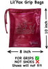 LIL'FOX 8"x10" Drawstring Gymnastics SMALL GRIP BAG, Lightweight Bag for Personal Equipment with Shiny Foil Rhinestones