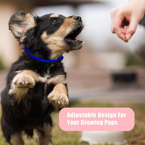 16pcs Puppy ID Collars - Soft Polyester Adjustable Whelping Collars for Newborn Puppies, Multicoloured