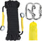 NTR 10M to 50M Climbing Rope, 8MM Static Rock Climbing Rope with 2 Steel Hooks for Outdoor Safety