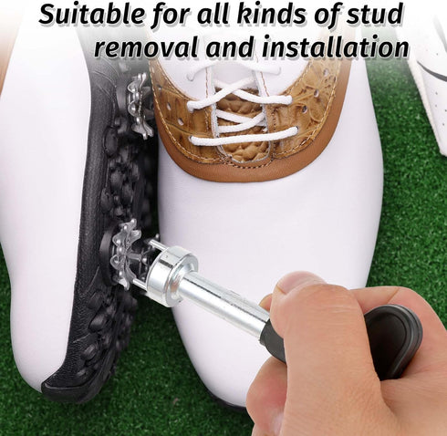 Mozeat Lens Golf Shoe Spikes Wrench Stainless Steel Multifunction Golf Shoes Cleat Wrench Adjustment Cleat Key