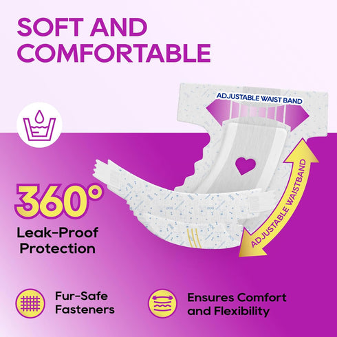 40 Count, (Pack 1, 40 Count HONEY CARE All-Absorb Disposable Female Dog Diapers Small Size, Improved, Super Absorbent