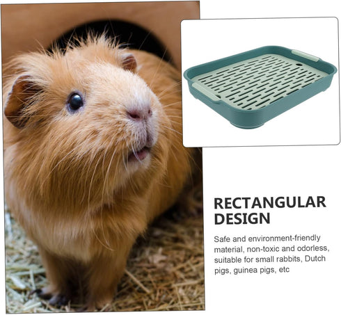 Square Litter Box for Rabbits - Large Bunny Potty Training Tray
