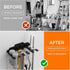 Olympic Barbell Hanger, Garage Gym Wall Rack, Vertical Barbell Mount, Space Saving Home Gym Accessory