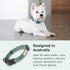 FuzzYard Life Stylish Dog Collars | Size M | Premium Cotton Design in Myrtle Green for Everyday Wear