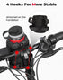 KEMIMOTO Large Bike Cup Holder, Bicycle Water Bottle Holder for Handlebar with Mesh Pockets Phone Bag