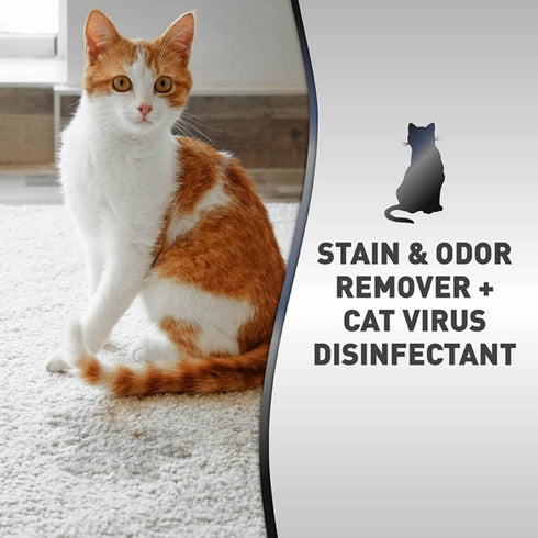 32 (Pack 2) Nature's Miracle Advanced Platinum Stain and Odor Remover and Virus Disinfectant Ounces, Eliminates Tough