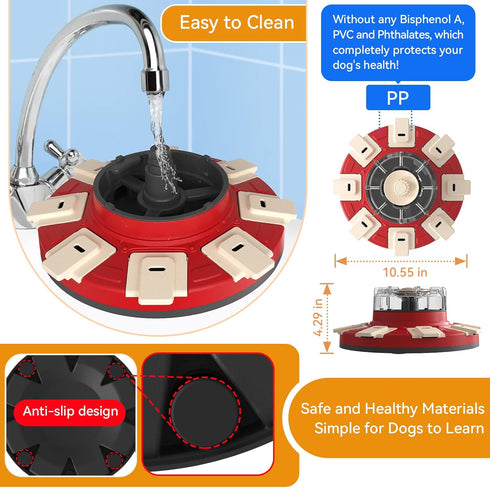 Dog Treat Puzzle Feeder Toys, Interactive Enrichment Toys for Large/Medium/Small Dogs, Slow Feeder